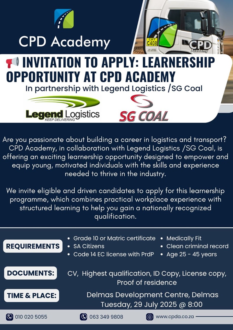 CPD Academy Learnership 2025